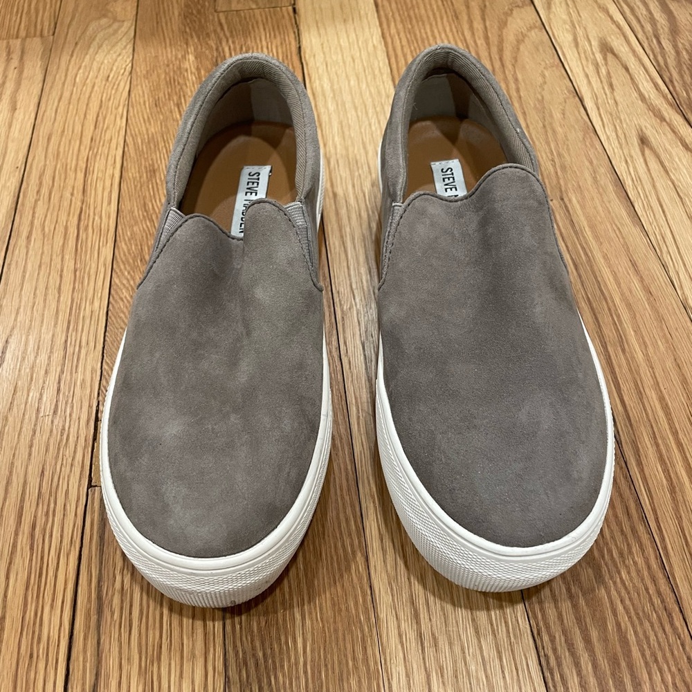 Steve Madden Gray Suede Sneakers Slip-On Style